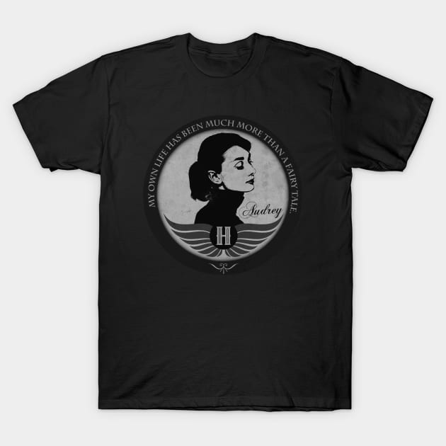 Art of Cinema: Hepburn BW T-Shirt by CTShirts